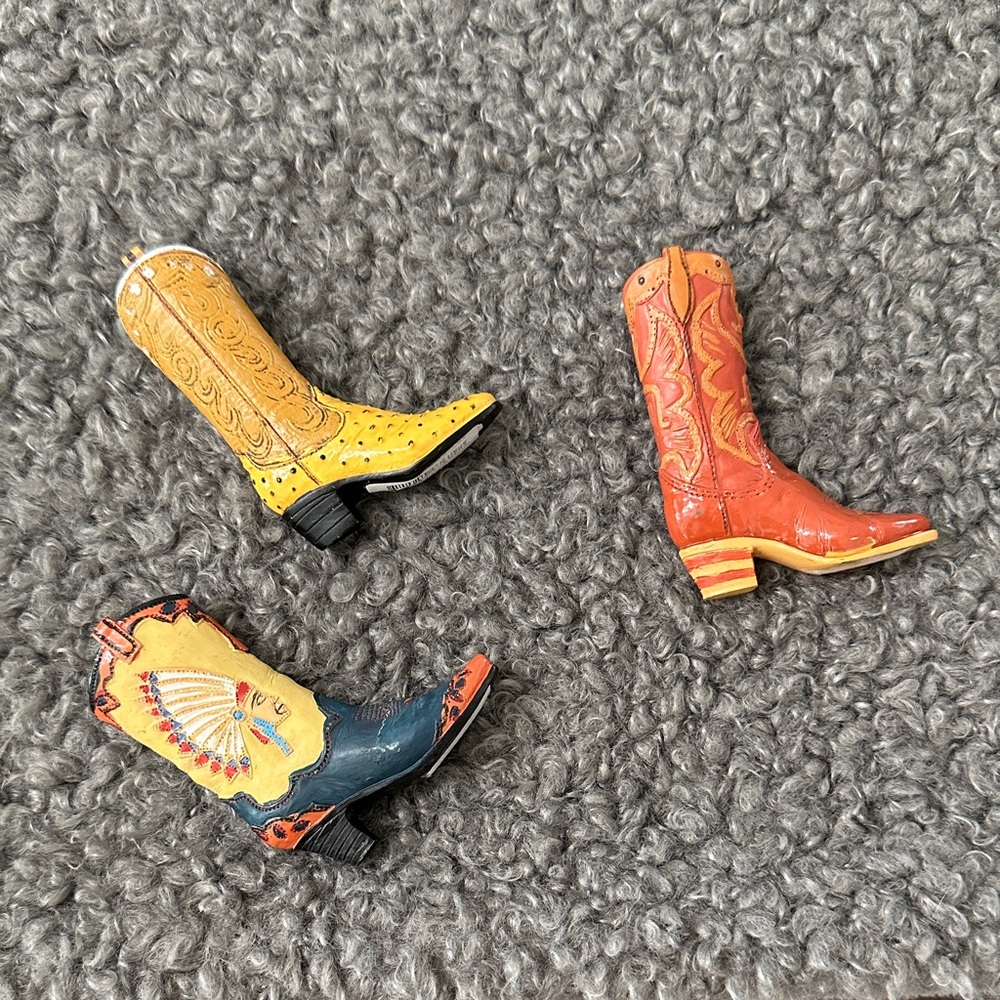 Vintage Cowboy Boot miniature Figurines